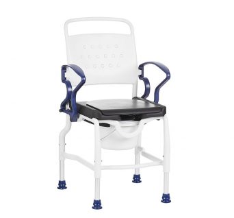 Rebotec Konstanz – Shower Commode Chair with PU Soft Seat - Image 1